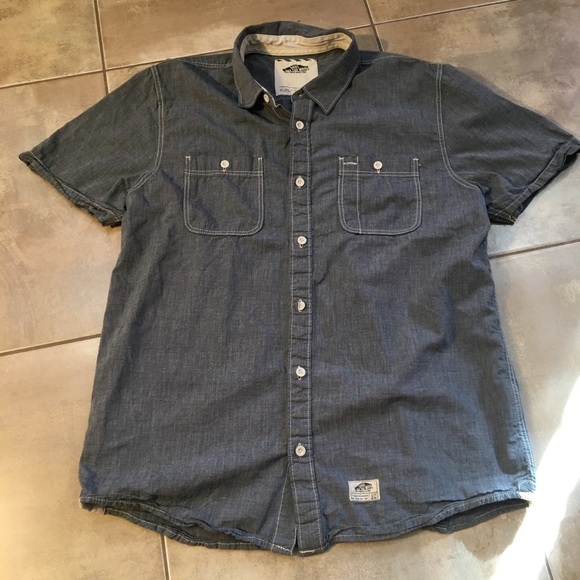 Vans button black/white short sleeve shirt - Picture 1 of 7